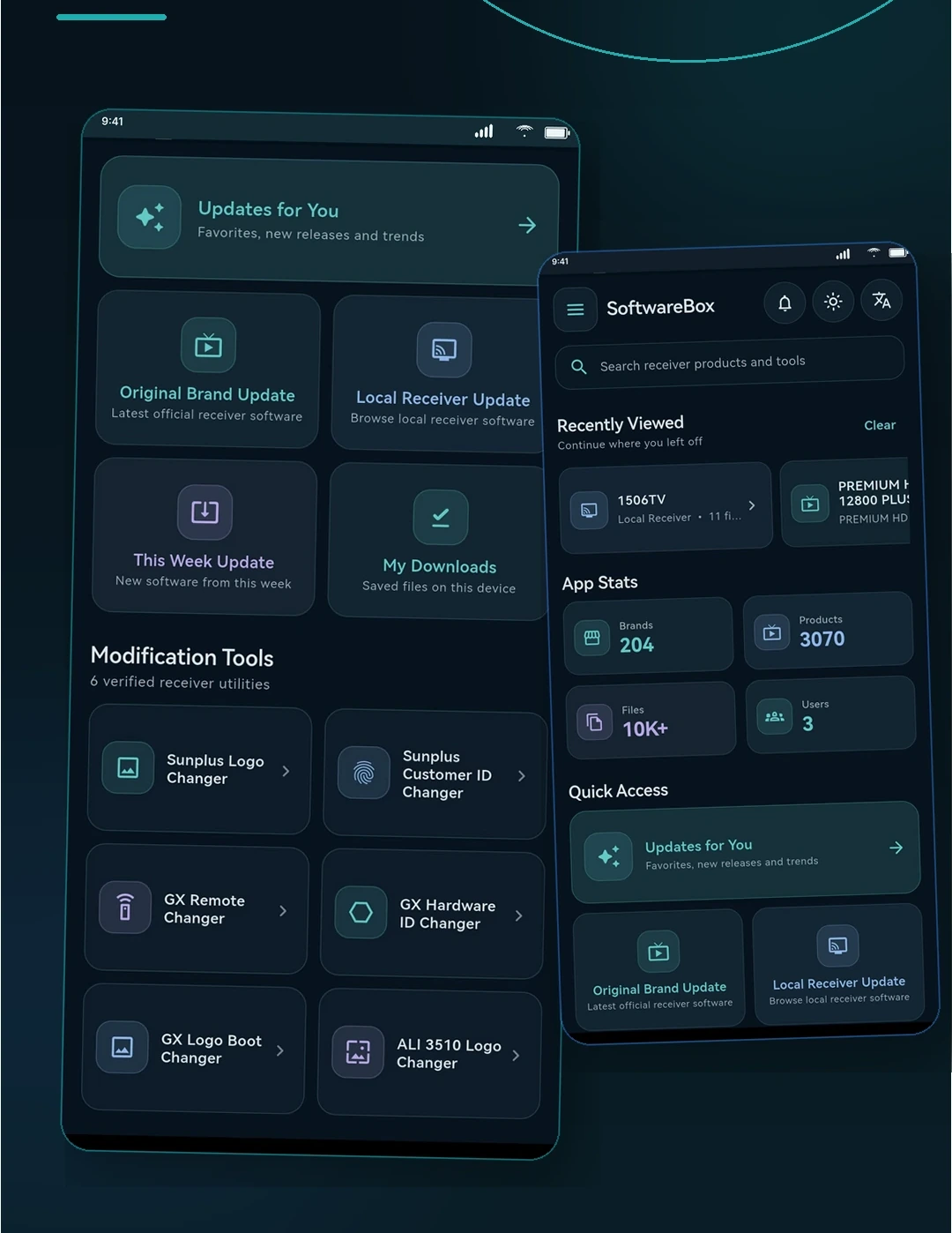 SoftwareBox dashboard preview